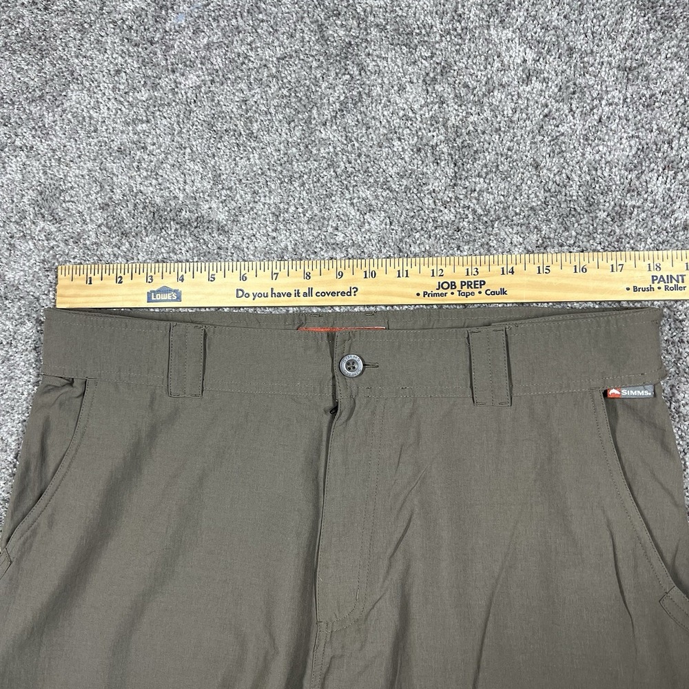 Simms Fishing Shorts Large Brown Quick Dry Utility Outdoor Cargo Adjustable Hike - Picture 4 of 10